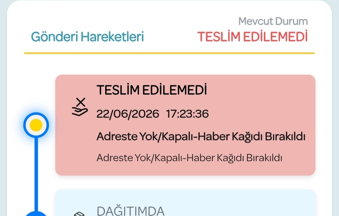 Kargom tüm gün evde olmama rağmen teslim edilmedi, yarın yeniden dağıtıma çıkar mı yoksa geri mi gönderildi?