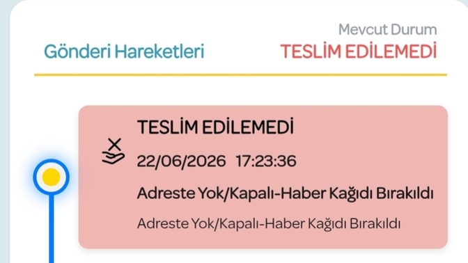 Kargom tüm gün evde olmama rağmen teslim edilmedi, yarın yeniden dağıtıma çıkar mı yoksa geri mi gönderildi?
