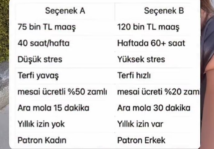 Siz hangisini seçerdiniz, neden o seçeneği tercih ederdiniz?