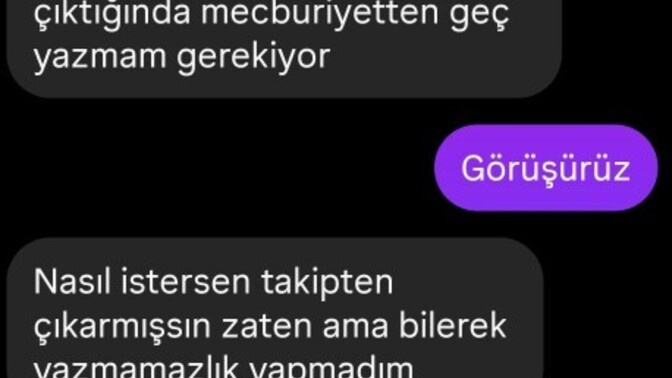 Yeni tanıştığım polis özel harekatçı mesajlara geç dönünce ben mi haklıyım o mu?