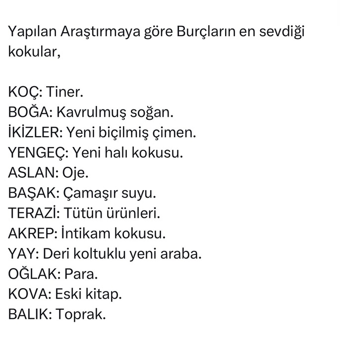 Burçların en sevdiği kokular?