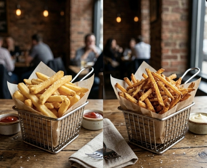Çıtır patates kızartması mı klasik patates kızartması mı?