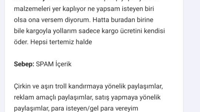 Bu sorunun neresi spam yaa?