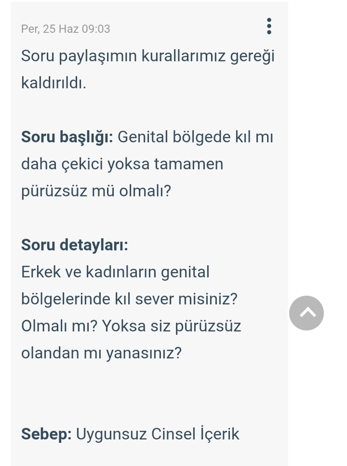 Bu paylaşımımın neden kaldırıldığını öğrenebilir miyim?