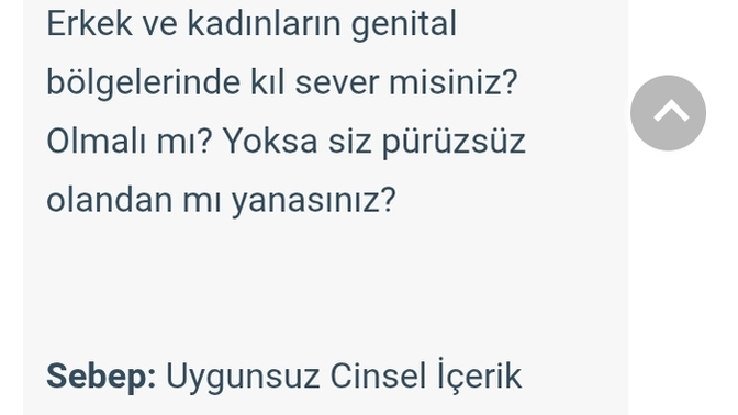 Bu paylaşımımın neden kaldırıldığını öğrenebilir miyim?