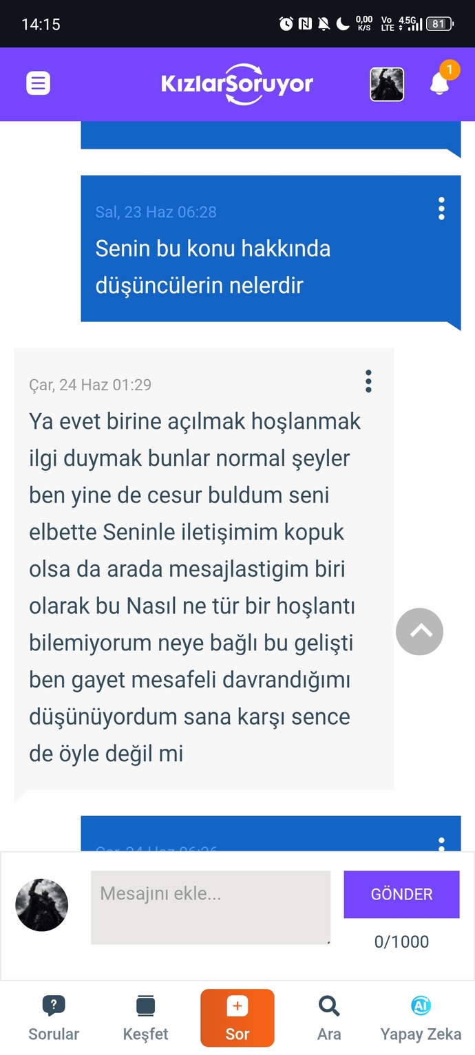 Burdan birine açılıp red yediniz mi?