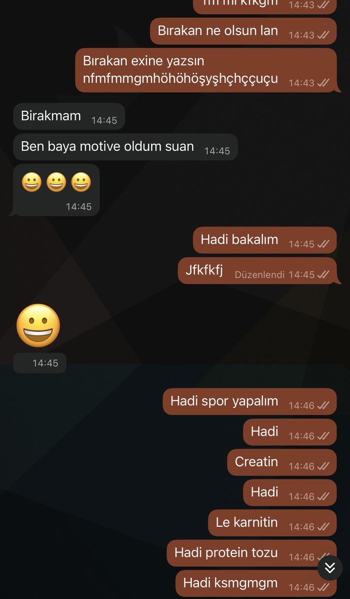 Mesajlar bana aittir fkgmmgmgm