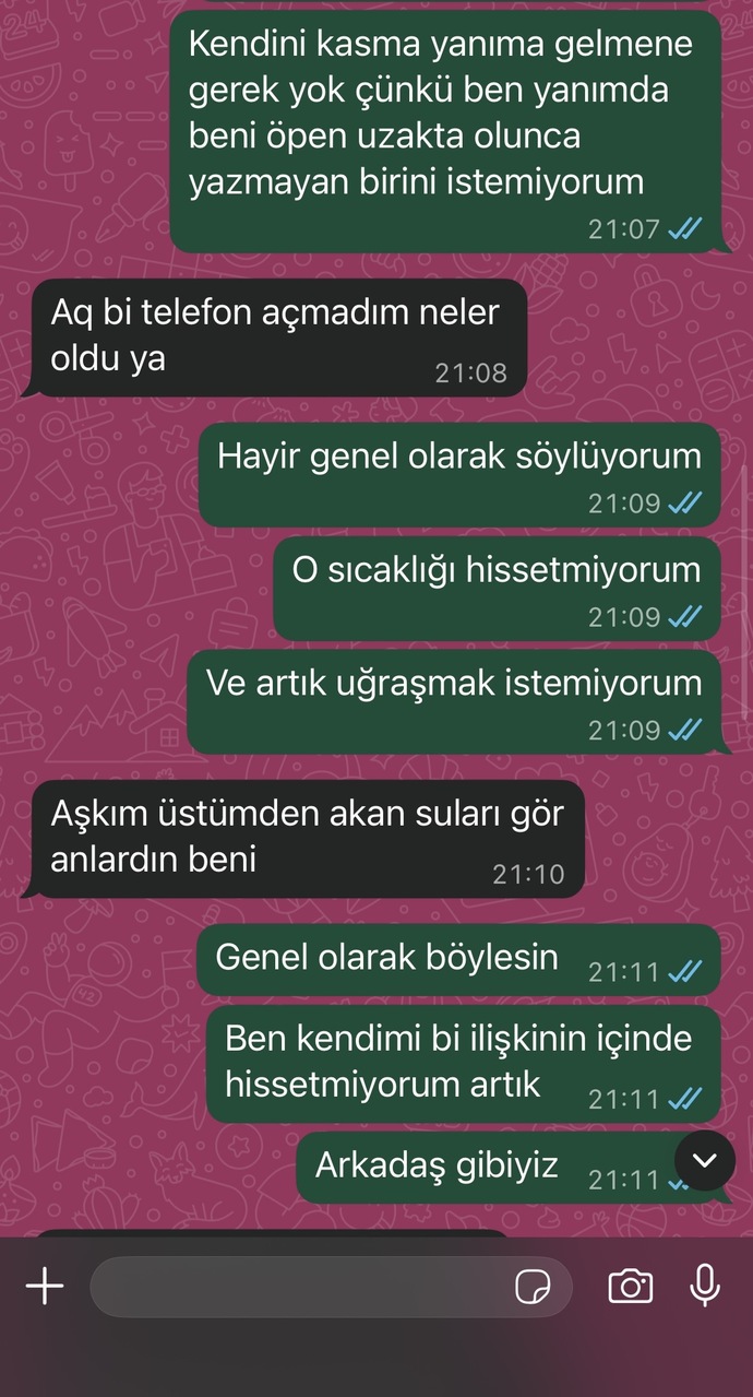 Sizce artık yazmaz mi?