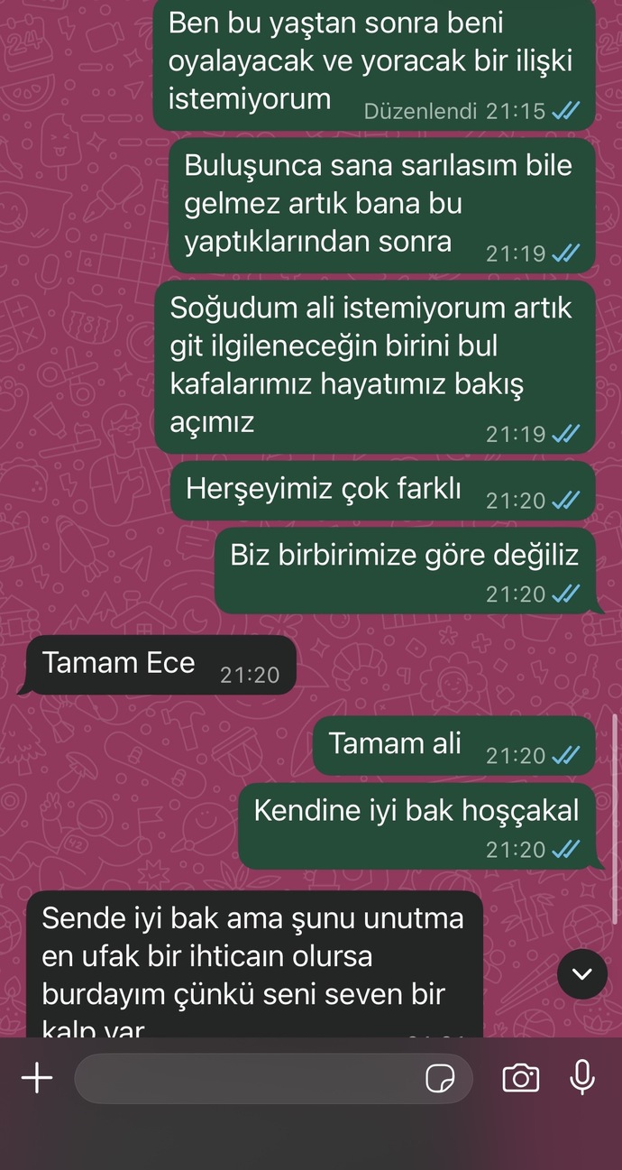 Sizce artık yazmaz mi?