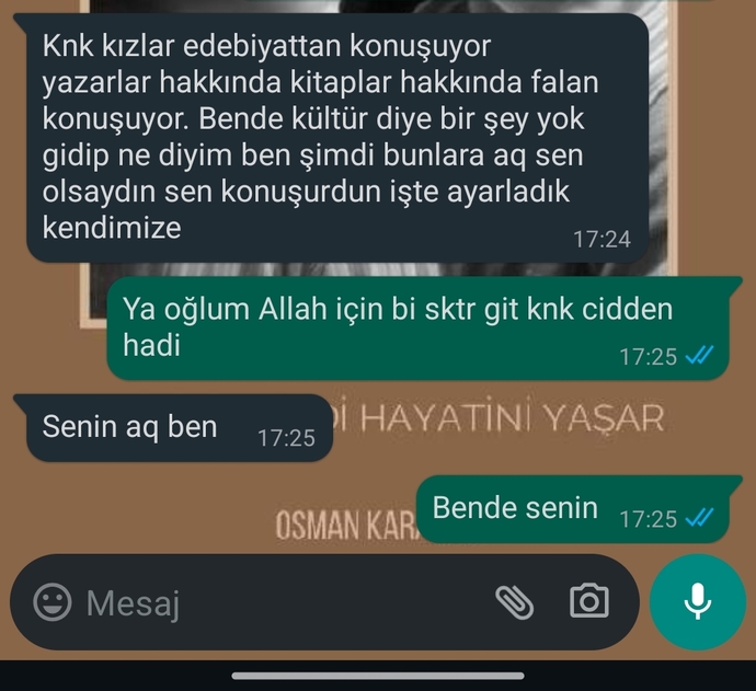 Sizin de arkadaşlarınız böyle gereksiz dertleri var mı?