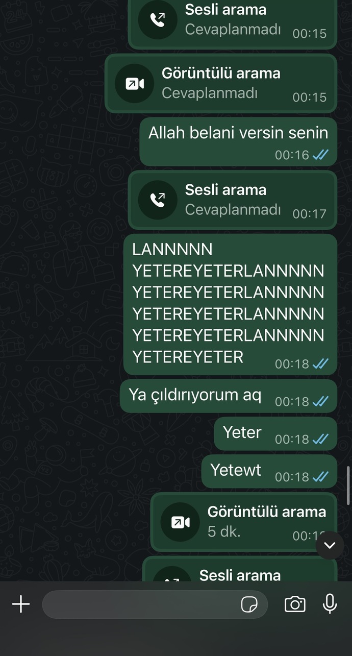 Bana neden bunu yapti ayrılmak mi istiyor szce?