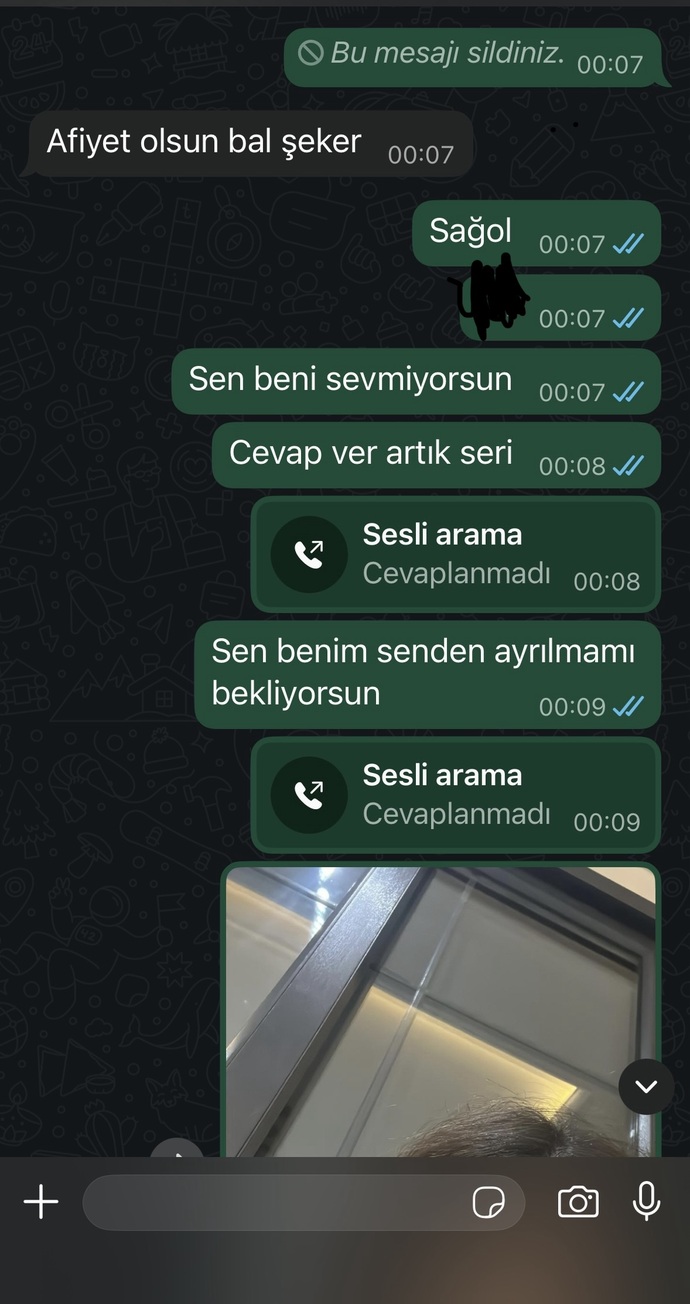 Bana neden bunu yapti ayrılmak mi istiyor szce?