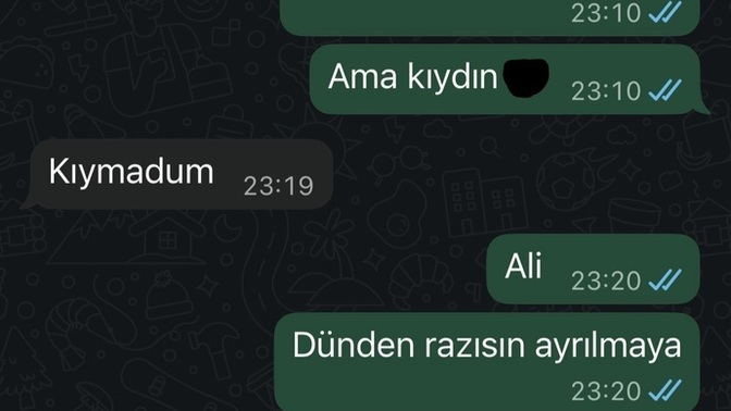 Bana neden bunu yapti ayrılmak mi istiyor szce?