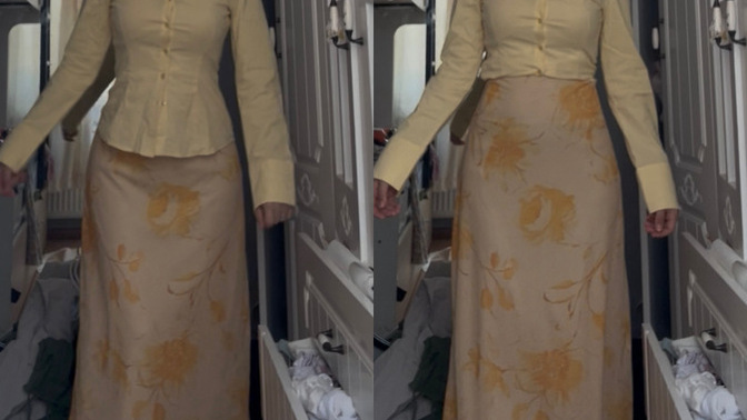 Sarı elbise hangi gömlekle güzel olmuş?