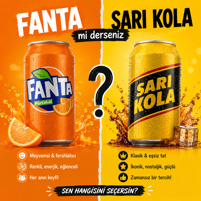 Fanta mı dersiniz yoksa sarı kola mı?