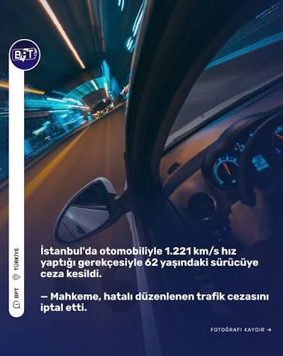 1221 Km/h hız ile ceza yiyen sürücü viral oldu! ne düşünüyorsunuz?