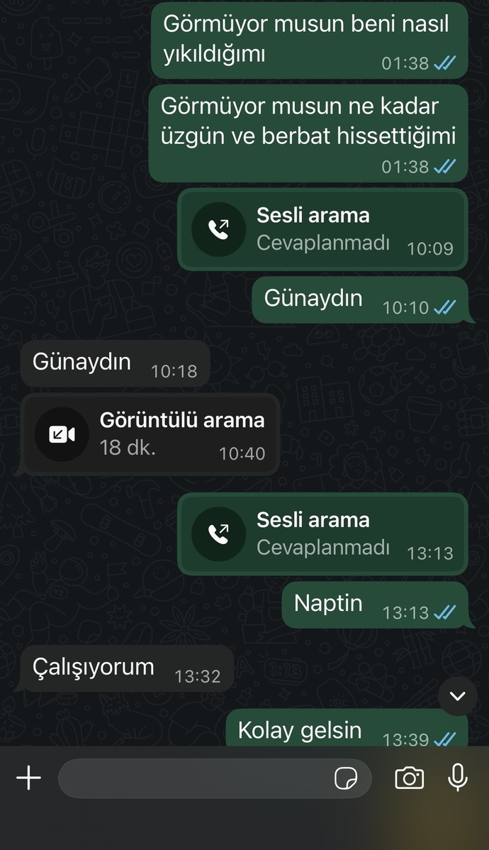Ayrılmış miyiz anlamıyorum sizce napmaliyim?