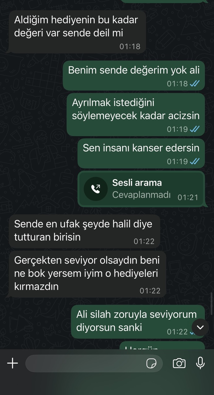 Ayrılmış miyiz anlamıyorum sizce napmaliyim?