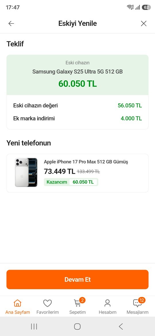 Samsung S25 Ultra verip takas desteğiyle iPhone 17 Pro Max almak mantıklı mı, pişman olur muyum?