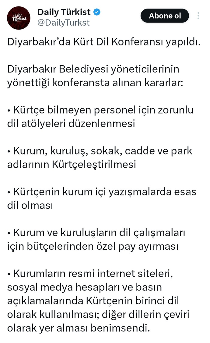 Türkiyede anayasa ihlâl edilerek yeni bir devlet mi kuruluyor? Türkçenin çeviri dili olarak kabul edilmesi ne demek?