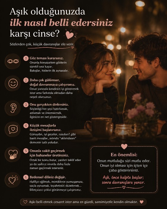 Karşı cinse aşık olduğunuzu ilk nasıl belli ediyorsunuz, ilk adımı nasıl atıyorsunuz?