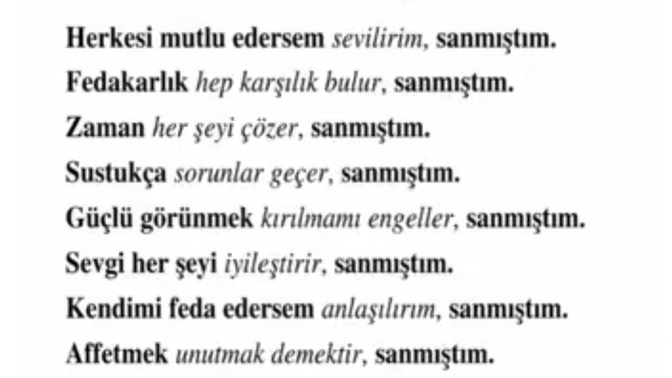 "Peki ya sen... Hangi yalana hala 'gerçek' diye tutunuyorsun?