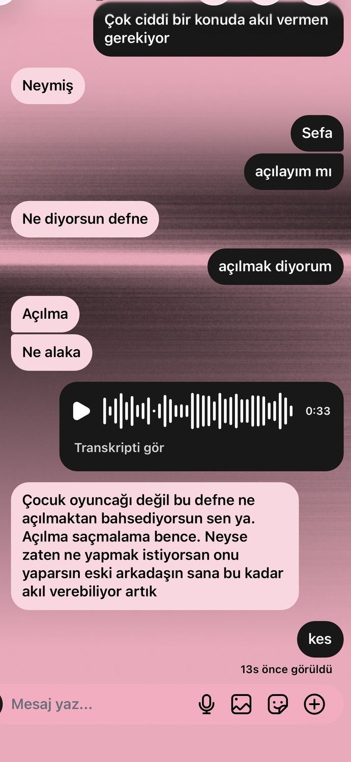 Arkadaşımın bu tepkisi normal mi?