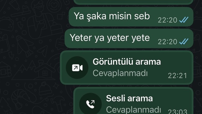 Niye cevap vermiyor szce yeter ya?