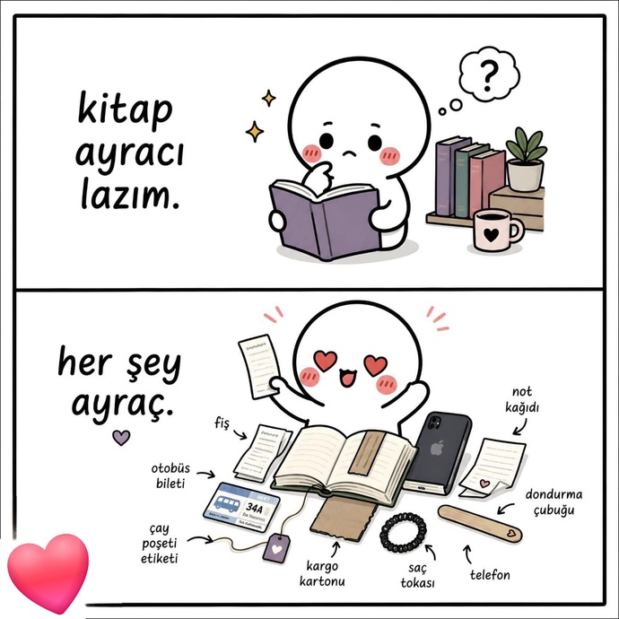 Sizin kitap ayracınız nedir 💁‍♀️📚?