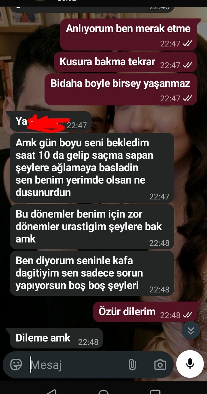 Benimle konuşma şekli nasıl sence?