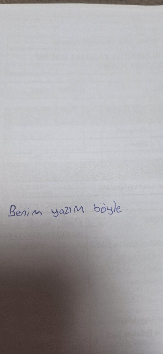 Yazı tipiniz nasıl?