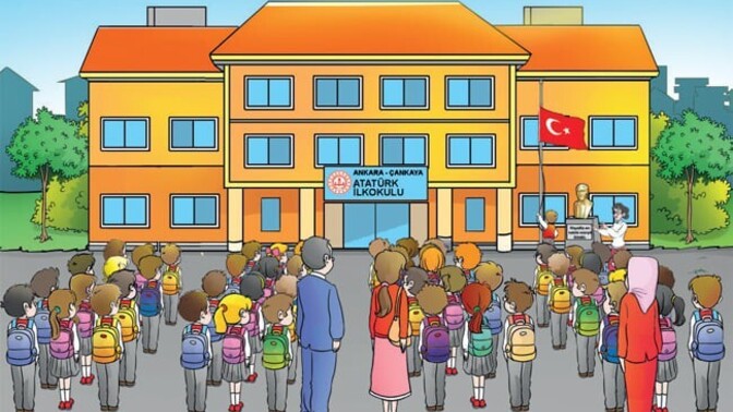 Okul zamanı İstiklal Marşı eşliğinde bayrak çekme töreninde bayrağımızı göğe çektin mi hiç?