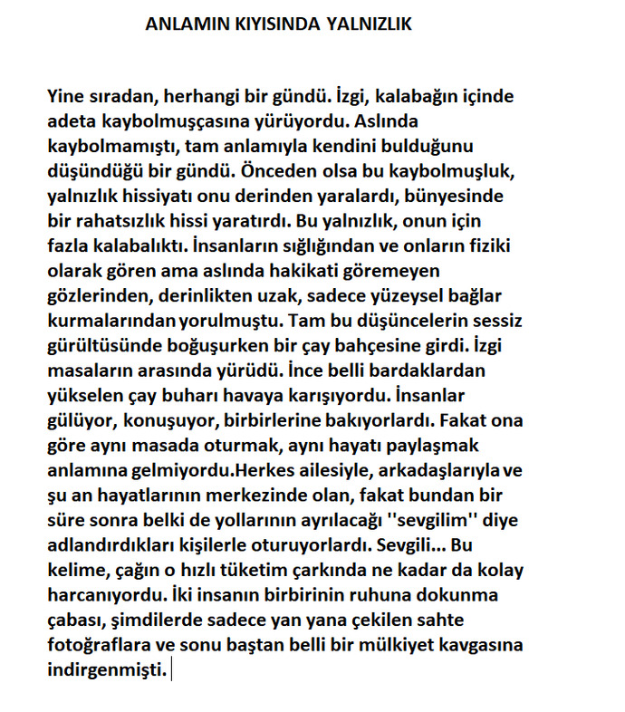 Roman yazmaya çalışıyorum, nasıl olmuş?