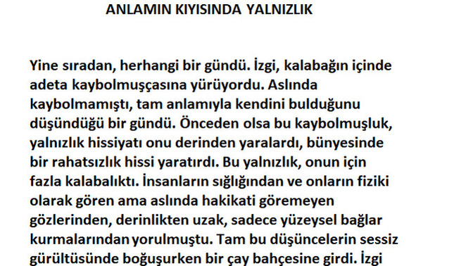 Roman yazmaya çalışıyorum, nasıl olmuş?