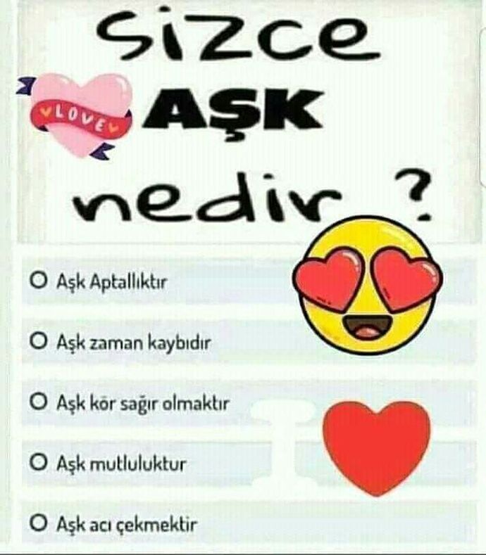 Sizce, aşk nedir?