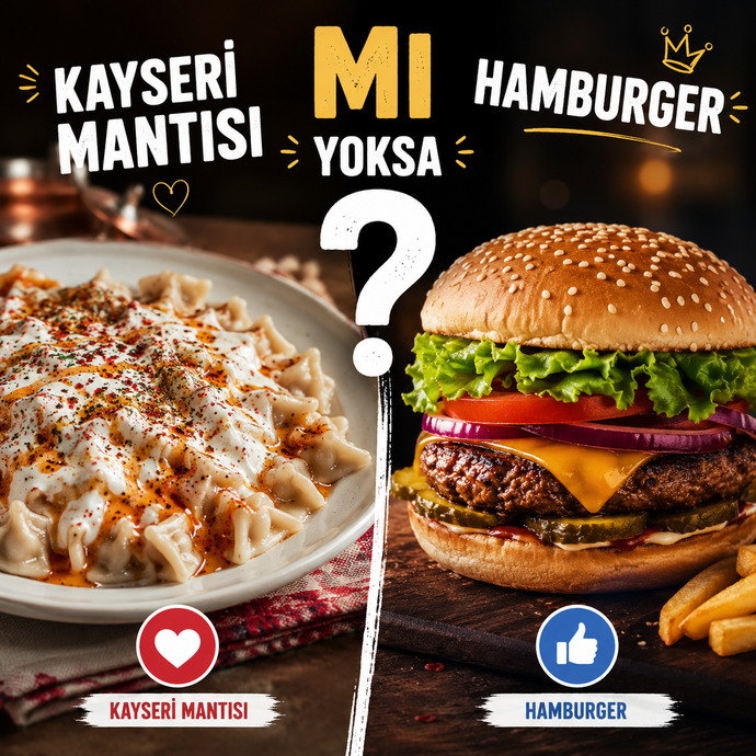 Kayseri mantısı mı yoksa hamburger mi?