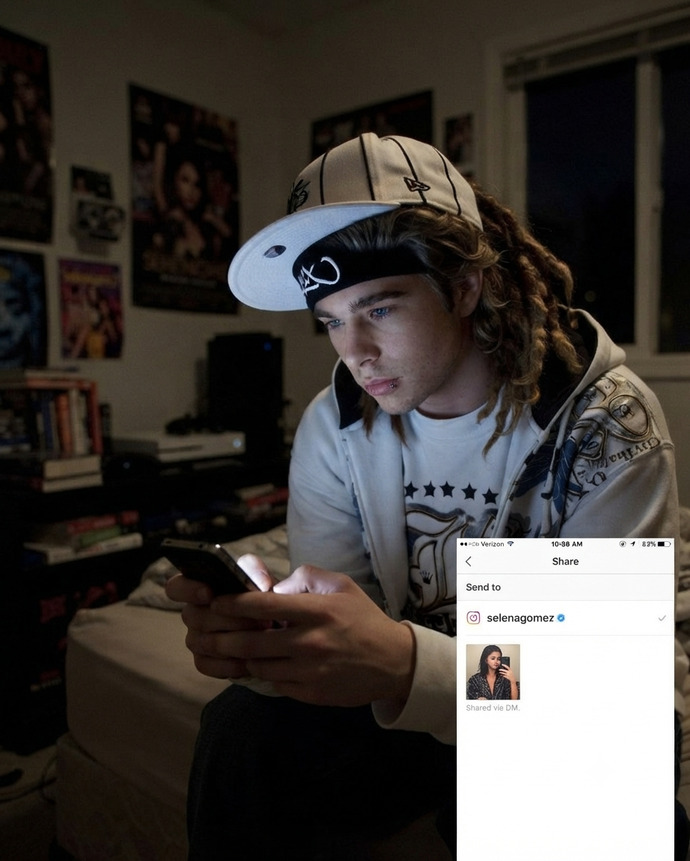 Instagramda beğendiğim gönderileri Selena Gomeze dm atıyorum, sizce nasılım?