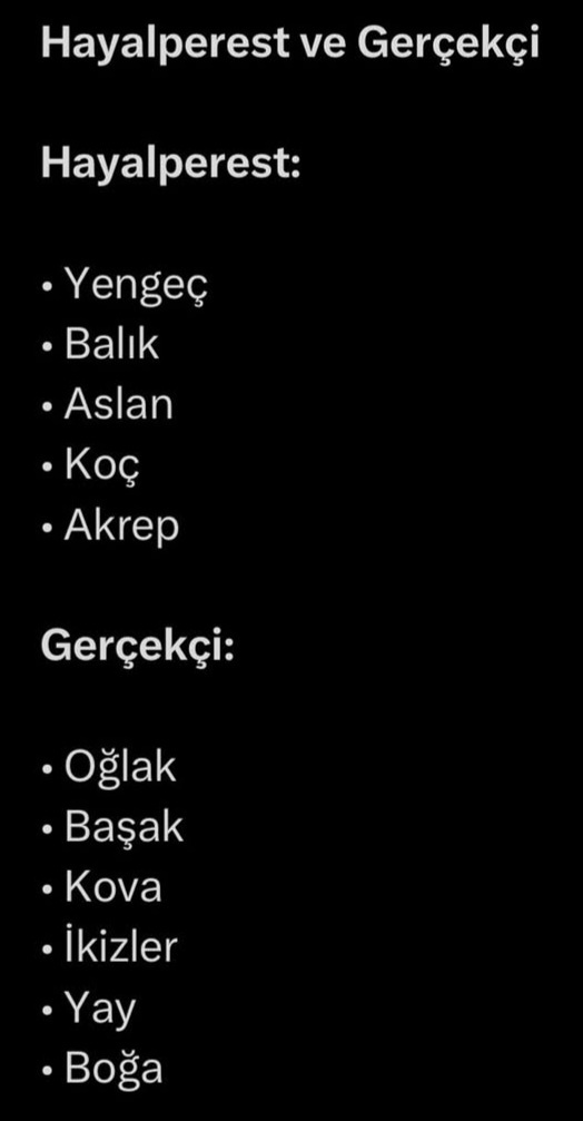 Hayalperest misin yoksa gerçekçi misin?