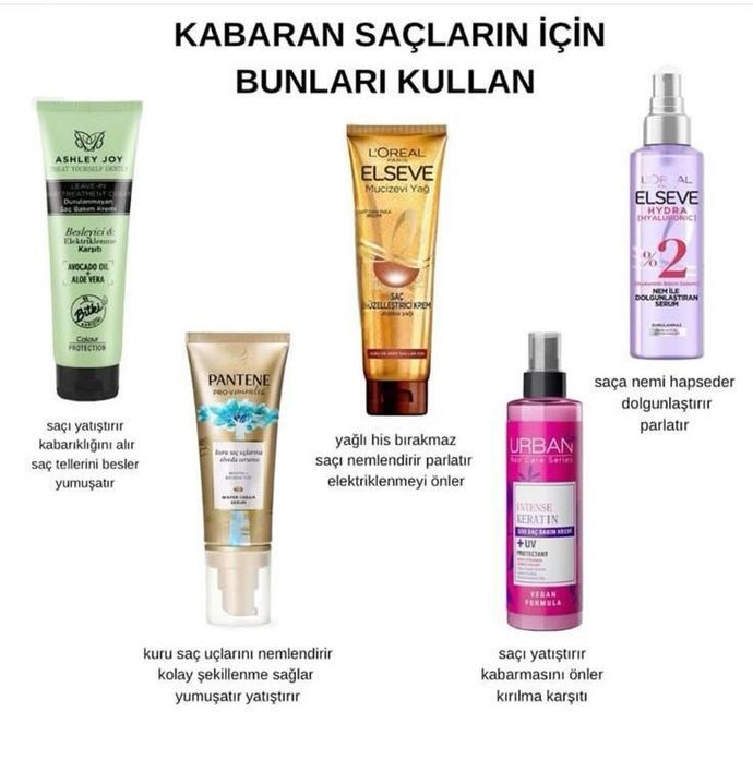 Kabaran saçlar için hangi ürünleri kullanıyorsunuz?