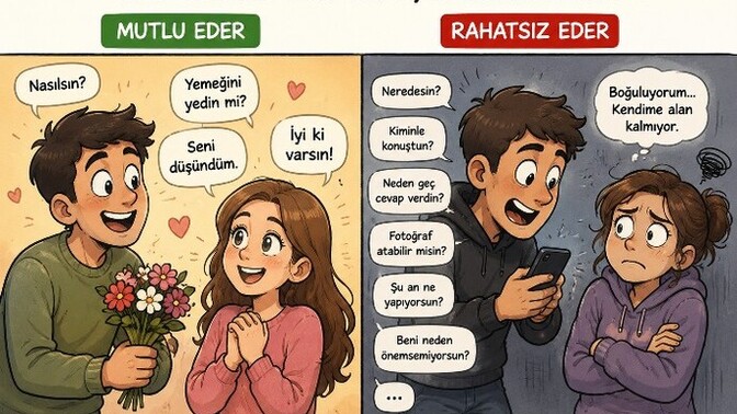 "Bir insanın fazla ilgi göstermesi sizi mutlu mu eder, rahatsız mı"?