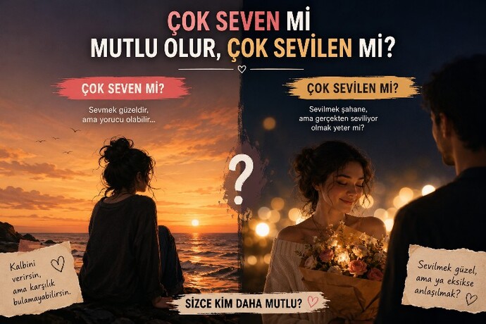 Çok seven mi mutlu olur, çok sevilen mi?