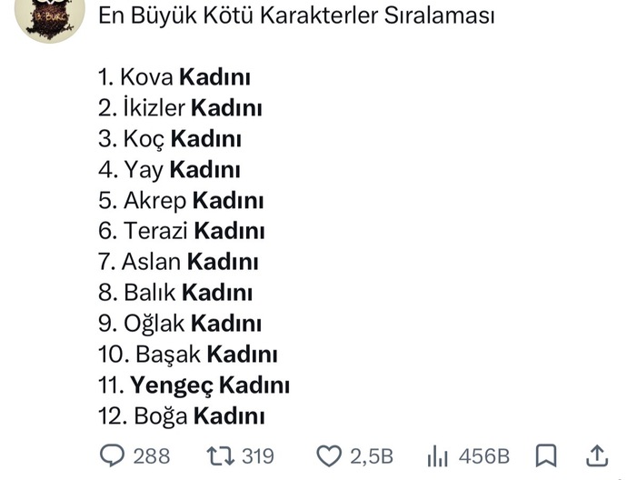 En kötü Burç Kadını Hangisi?