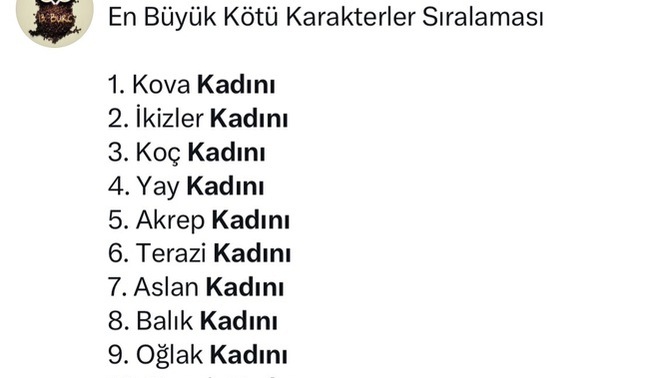 En kötü Burç Kadını Hangisi?