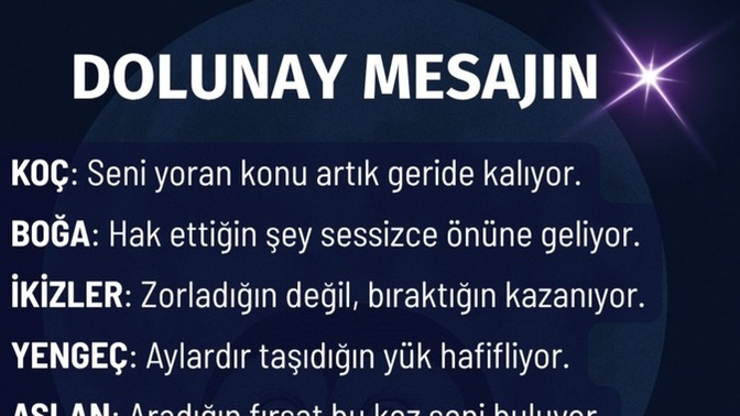 Burçların Dolunay mesajı neymiş sıze🙄 ?