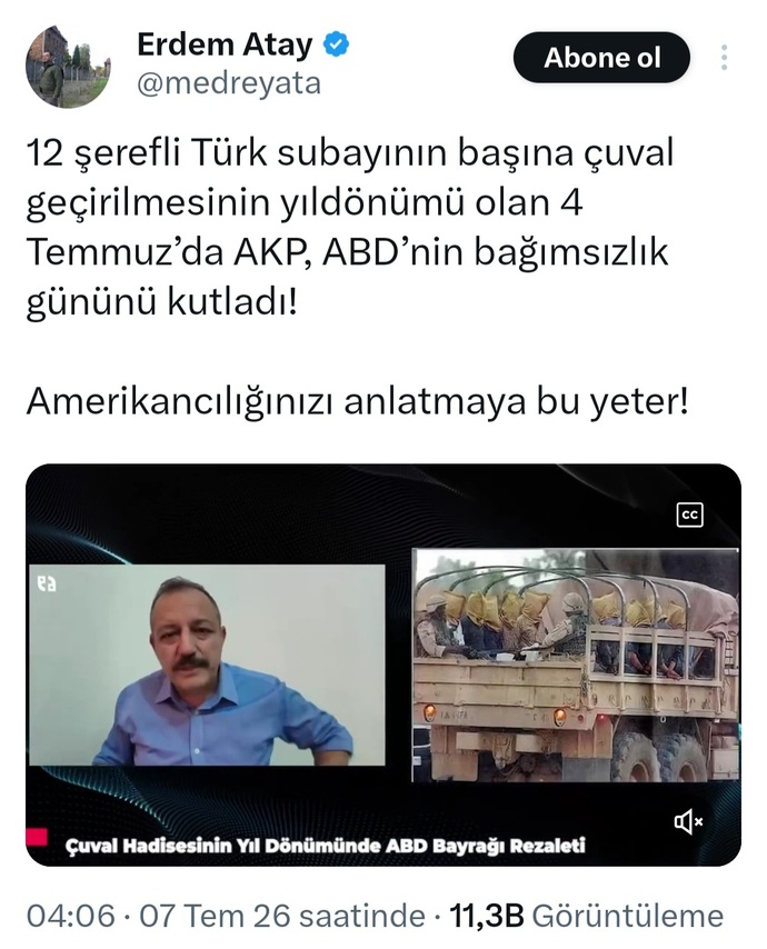 Fatih Sultan Mehmet köprüsünde abdnin bağımsızlığının kutlanmasını nasıl değerlendiriyorsunuz?