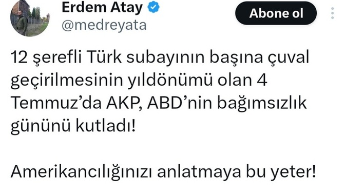 Fatih Sultan Mehmet köprüsünde abd'nin bağımsızlığının kutlanmasını nasıl değerlendiriyorsunuz?
