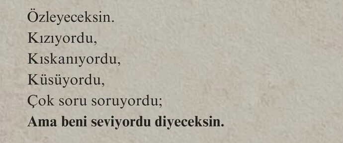 Karşında sevdiğin olsaydı, ne söylemek isterdin?