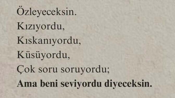 Karşında sevdiğin olsaydı, ne söylemek isterdin?