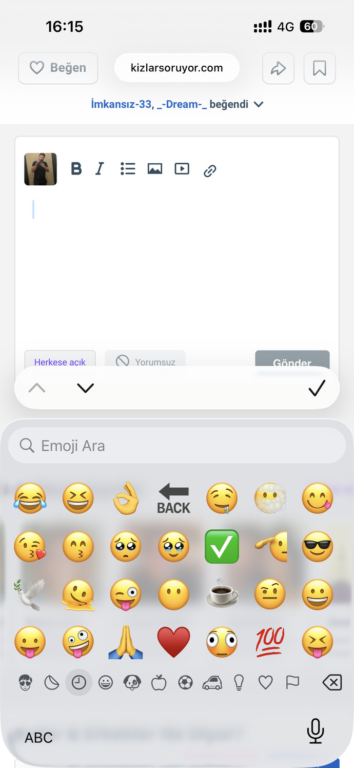 En son kullandığınız 3 emoji hangisi?