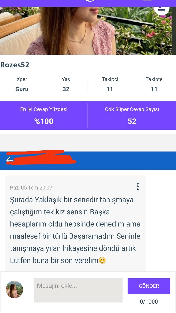 Yoksa bu bir aşk itirafı mı?🤭🤭bu mesaj sizlere de geliyor mu la ona göre hareket edecem 🤣🤣🤣?